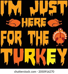 Thanksgiving Turkey T Shirt Design