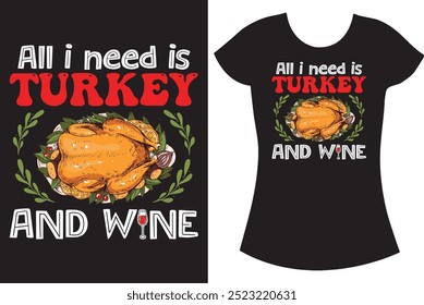 Thanksgiving Turkey T shirt design.