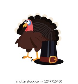thanksgiving turkey with traditonal hat