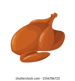 
Thanksgiving turkey vector image on a white background.