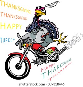 thanksgiving turkeys on the motorcycle