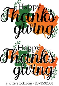 Thanksgiving Typography Design It can be used on T-Shirts, Mugs, Poster Cards, icon, badge and much more. Vector calligraphy lettering holiday quote.