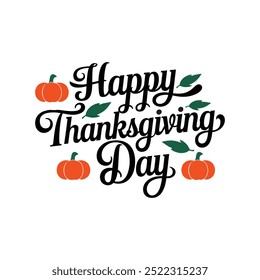 Thanksgiving typography design with white background