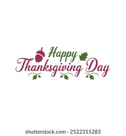 Thanksgiving typography design with white background