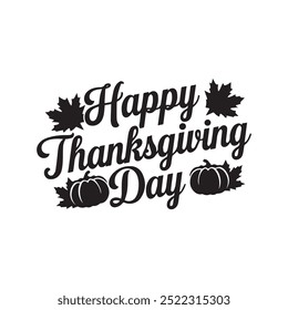 Thanksgiving typography design with white background