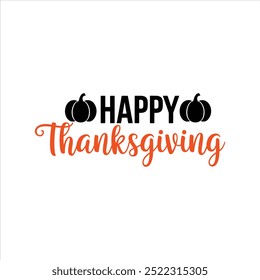 Thanksgiving typography design with white background