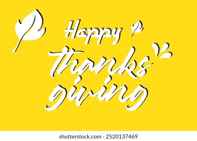 Thanksgiving typography. Give thanks hand painted lettering for Thanksgiving Day. Thanksgiving design for cards, prints, invitations. Black text isolated on white background.