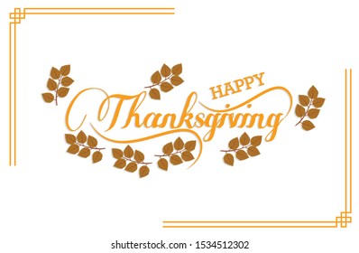 
Thanksgiving typography poster. Celebration text with berries and leaves for postcard, icon or badge. Vector calligraphy lettering holiday quote

