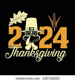 Thanksgiving typography and t shirt design