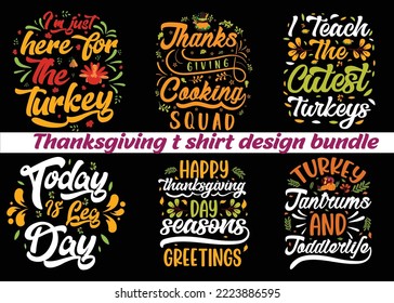 Thanksgiving typography t shirt design