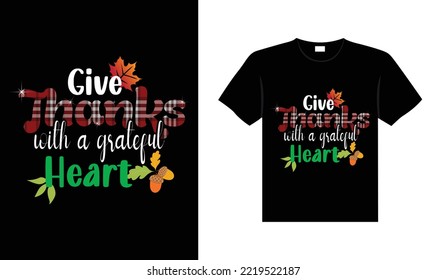 Thanksgiving typography t-shirt design or Happy thanksgiving vector poster design 