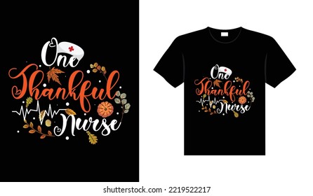 Thanksgiving typography t-shirt design or Happy thanksgiving vector poster design 