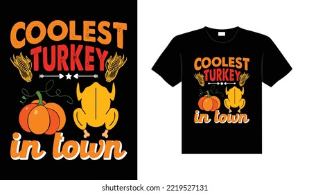 Thanksgiving typography t-shirt design or Happy thanksgiving vector poster design 