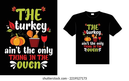 Thanksgiving typography t-shirt design or Happy thanksgiving vector poster design 