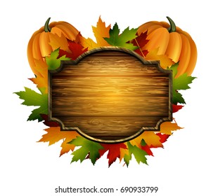 Thanksgiving vector autumn composition