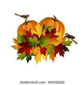 Thanksgiving vector autumn composition