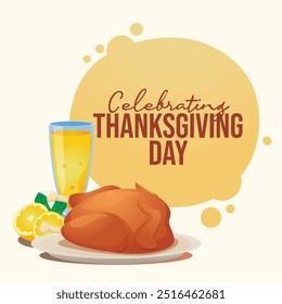Thanksgiving vector design template good for celebration usage. Thanksgiving design. flat design. eps 10. 