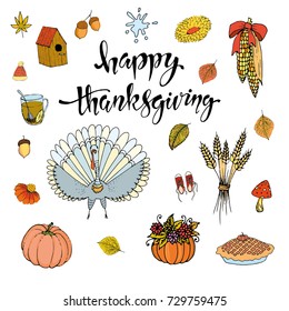 Thanksgiving vector elements
