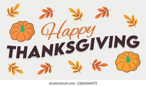 Thanksgiving vector illustration. Thanksgiving holiday icon set, banner