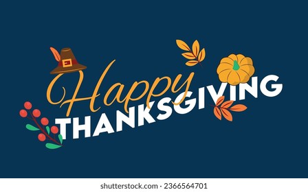 Thanksgiving vector illustration. Thanksgiving holiday icon set, banner
