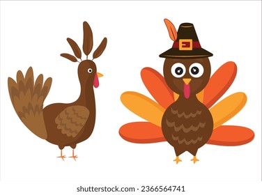 Thanksgiving vector illustration. Thanksgiving holiday icon set, banner