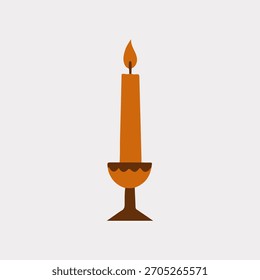 Una vela de ilustración de objeto de Vector de Acción de Gracias