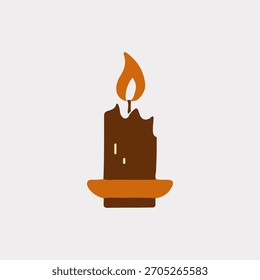 A Thanksgiving vector object illustration candle