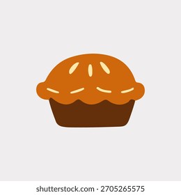 A Thanksgiving vector object illustration pie cake