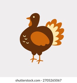 A Thanksgiving vector object illustration turkey chiken