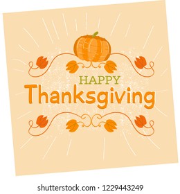 Thanksgiving Vectorized Logo Stock Vector (Royalty Free) 1229443249 ...