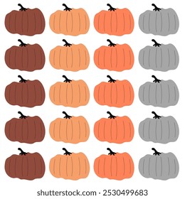 Thanksgiving Vintage Pumpkin Heads Design Pattern Texture Wallart