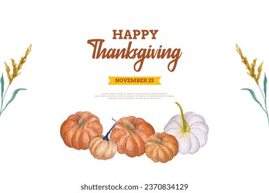 Thanksgiving wishing card vector file banner design
