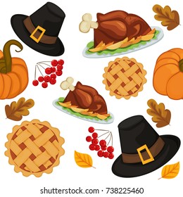 Thanksgivingday pattern seamless. Vector illustration