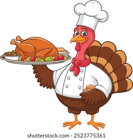 Thanksgivings day Turkey elements vector style with white background