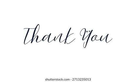Ilustración vectorial plana minimalista de la caligrafía de Thankyou.