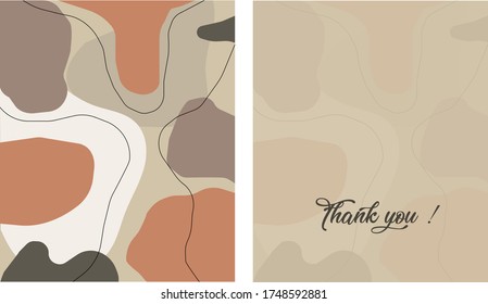 thankyou card with abstract illustration