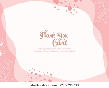 Thankyou Card with Memphis Style Template Design