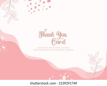 Thankyou Card with Memphis Style Template Design