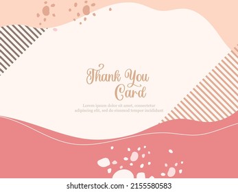 Thankyou card memphis style template design