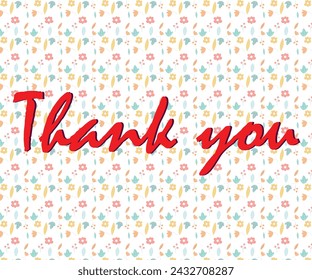 Thankyou card on pattern of flower for you customer 