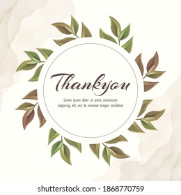 Thankyou card for wedding invitation concept