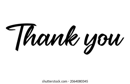 Thankyou in the creative lettering style