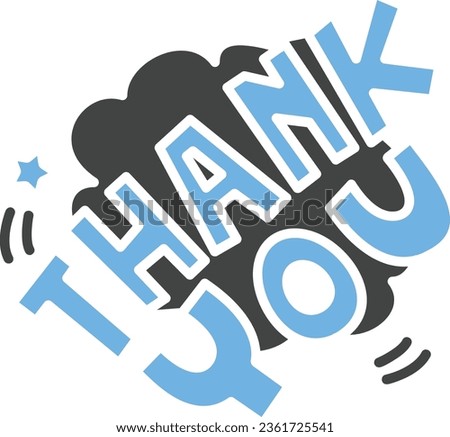 Thankyou Icon image. Suitable for mobile application.