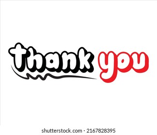 ThankYou Letter with decorative elements. Vector illustration.