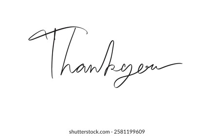 thankyou text font calligraphy hand written lettering black color object icon thankyou congratulation success message word gratitude phrase label template greeting label thankyou symbol sign business 