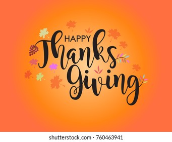 Thanskgiving icon. orange thanksgiving greeting card. vector eps10. thanksgiving day. thanksgiving web banner