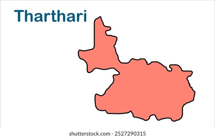 Mapa da subdivisão de Tharthari, Distrito de Nalanda, Estado de Bihar, República da Índia, Governo de Bihar, território indiano, Índia Oriental, política, aldeia, turismo