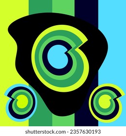 That 90's vibe colorful abstract with no text.