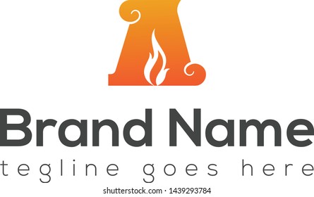 That is a logo which is Based on A letter with Flame Shape.