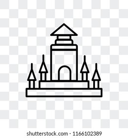 Thatbyinnyu Temple vector icon isolated on transparent background, Thatbyinnyu Temple logo concept